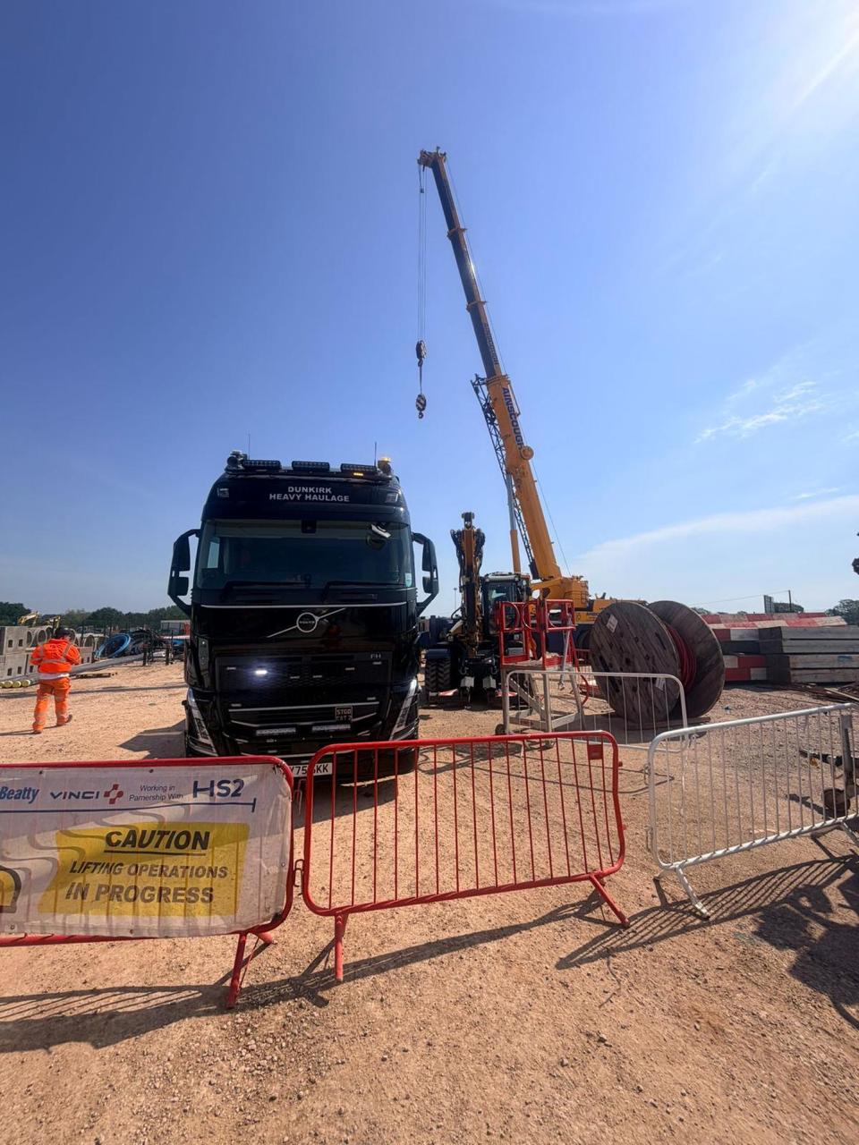 Dunkirk Heavy Haulage HS2 lifting operations project