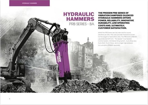Hydraulic hammer breaker attachment
