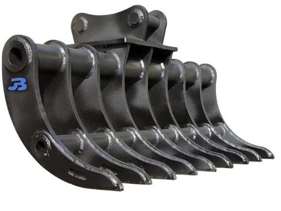 Rake excavator attachment